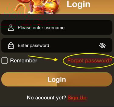 forgot password guide sample for superyummy888