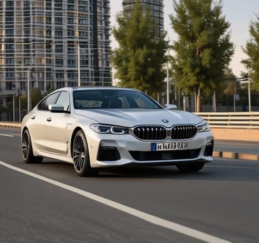 a blue car is parked in a tunnel