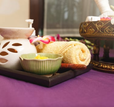 Clean and relaxing therapy room of Peace and Pamper Spa in Perumbakkam