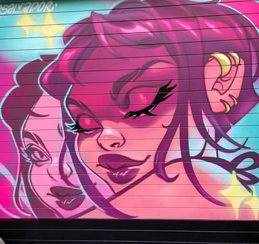 Lucid Dream - Mural en Barcelona, street art, arte urbano por Ona Salvador