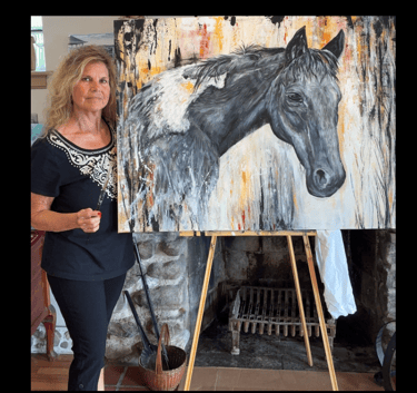 Horse Portrait Painted In Oil - Equine Art