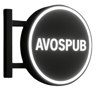 Enseigne drapeau ronde lumineuse AVOSPUB enseigne publicitaire