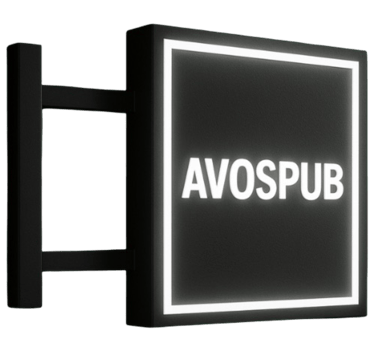 Enseigne drapeau carrée lumineuse AVOSPUB signalétique