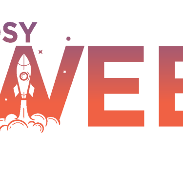 Cosy Web digital agency logo featuring a rocket launching inside text with the slogan Communiquer c'est exister.