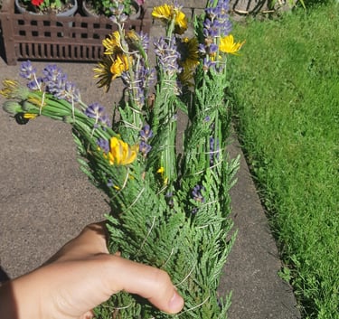 Smudge bundles and herbs