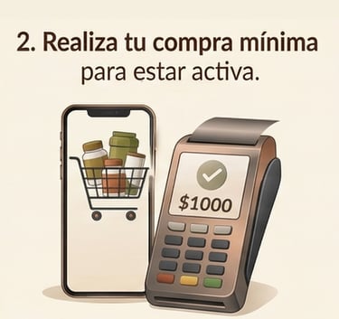 Realiza tu compra mínima