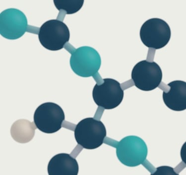 An abstract 3D visualization of molecular receptors, sleek and minimalist, using brand colors #1A2F2F, #4B7F7F, and #AECDCB, high-authority scientific style on a light #F3F8F8 background.