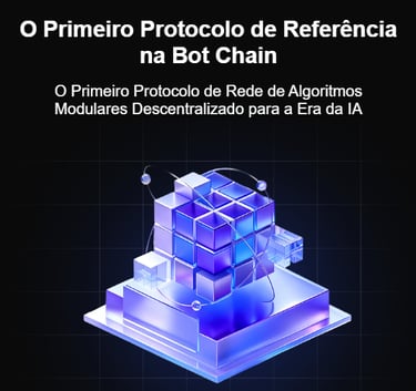 CaryPact decentralized modular algorithm network for AI era on Bot Chain platform with 3D cube graphic.