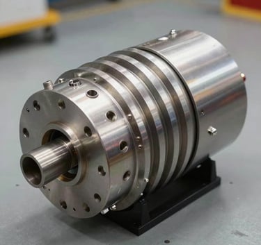 Industrial powder coating process in action, showing smooth application on a sleek drone component.