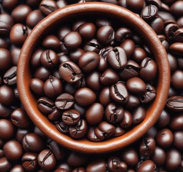 A steaming cup of black coffee on a rustic wooden table