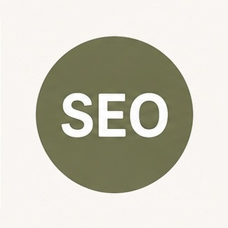 An icon showing SEO