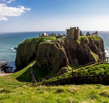 a castle with a castle in the background