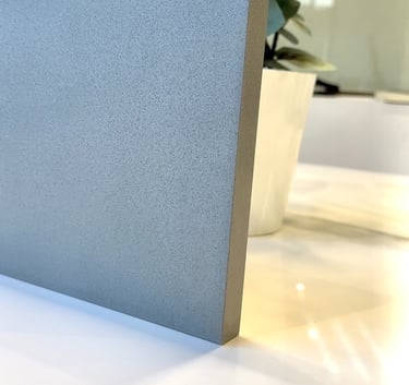 plancha de cuarzo gris claro matte