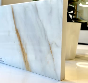 Plancha de cuarzo calacatta gold