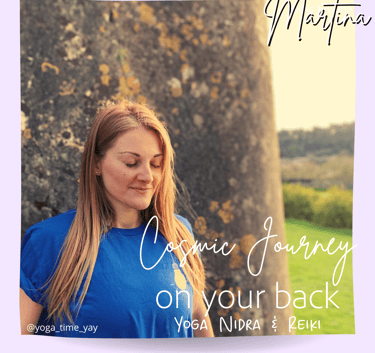 Martina leaning on a wall with eyes closed.