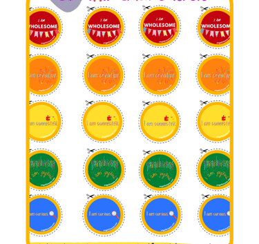 A cover of a sticker sheet.