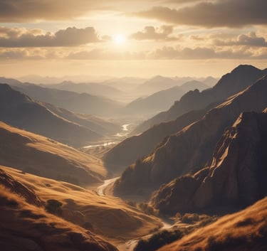 landscape photography of mountain hit by sun rays