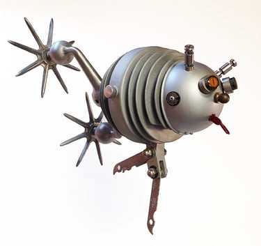 Creature sculpture by Santa Barbara artist Tal Avitzur.