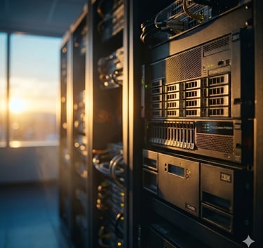 Top Security Consulting - Un datacenter au levé du soleil 