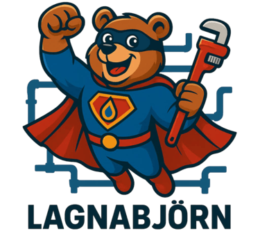 Lagnabjörn pípulagningaþjónusta og stíflulosun stífluþjónusta lógó