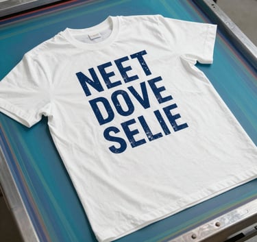 Vibrant digital print on a casual t-shirt displayed on a mannequin.