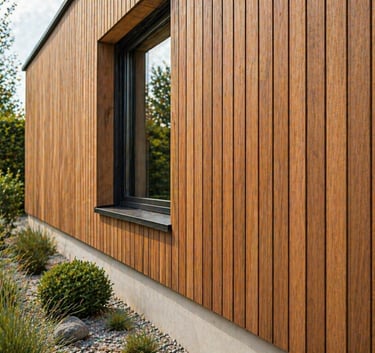 Bardage bois vertical extérieur – façade moderne et naturelle