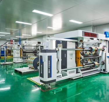 Coffee bag manufacturing machine in factory with strict quality control system