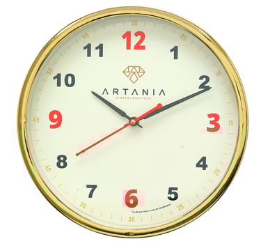 Golden finish wall clock manufacturer