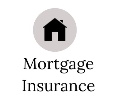 a house with a sign that says mortgage insurance