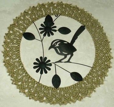 macramé Pause Ô Logis Mayenne Coëvrons décoration métal or