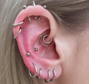 piercing oreille helix daith lobe pau