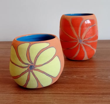 fleurs marguerite flower ceramic decoration vase pottery clay