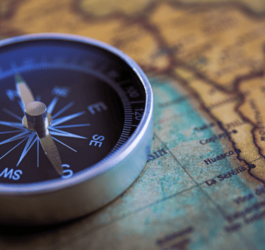 compass on a map