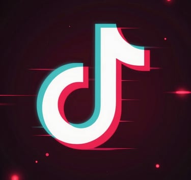 A sleek, stylized digital graphic of the TikTok logo with red motion blur and a 'glitch' effect, surrounded by glowing particles in #8C0000 on a #0D0D0D background, conveying high-speed growth and digital authority.
