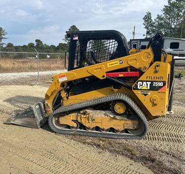 Excavation equipment clearing land in Holly Ridge NC