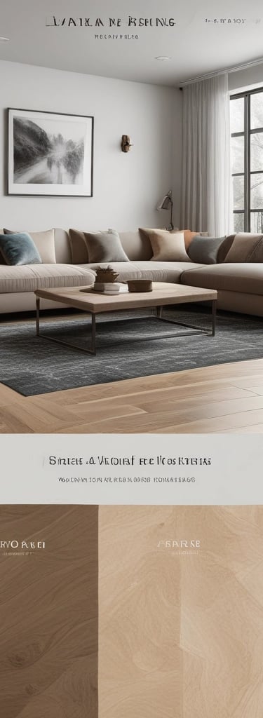 A skilled worker installing new wooden flooring in a bright living room.