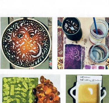 vezel magazine, textile arts, sustainable batik, batik artist, batik art process, batik paintings