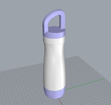 3d-cad-model-of-the-unisex-alkaline-water-bottle-defining-geometry-and-functional-structure-designed