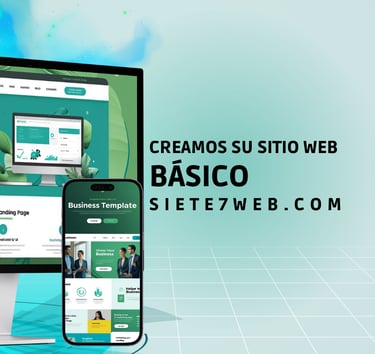 Creamos su sitio web básico | siete7web.com