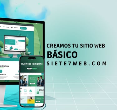 Creamos tu sitio web básico | siete7web.com