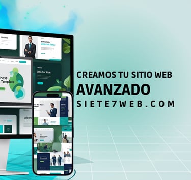 Creamos tu sitio web avanzado | siete7web.com