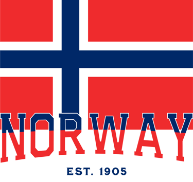 a flag with the words norway on it