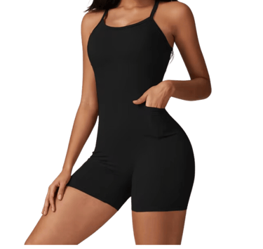 aliexpress sleeveless shorts gym bodysuit