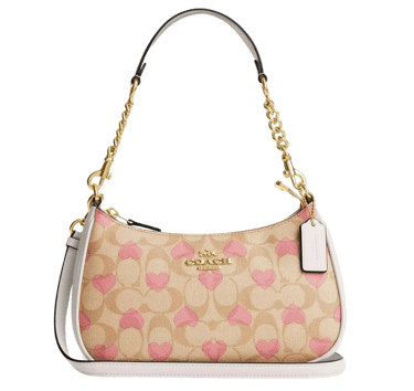 yellow app dhgate finds coach teri with chain handbag with pink hearts