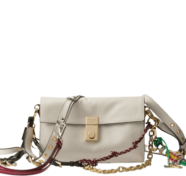yellow app dhgate finds Prada Soft Robot Knitted Bag Charm With Shoulder Strap in White