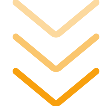 Seta indicando fluxo organizacional