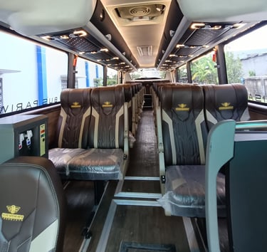 Interior Jetbus 5 di Sewa Bus Jogja