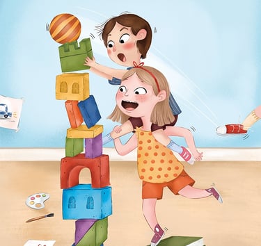 Children’s book illustrator style – soft watercolor digital art