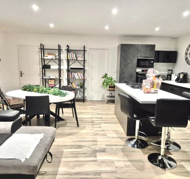 Salon le soir période de Noel