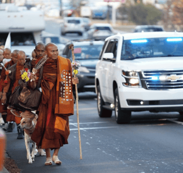 2026 Buddhist monks walk for peace